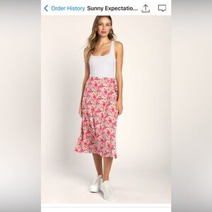 Lulu’s wrap around midi skirt